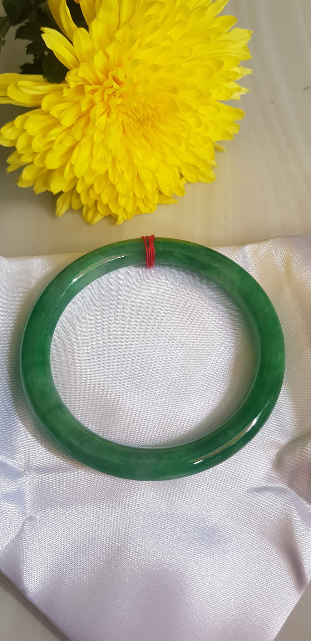 Vòng tay Nam size to đá Cẩm Thạch Đậu Lý QC 66mm x cọng 10mm Vòng màu xanh đậu lý bông đậm đẹp Nam tay to Cân Nặng 78kg - 90kg đeo ạ