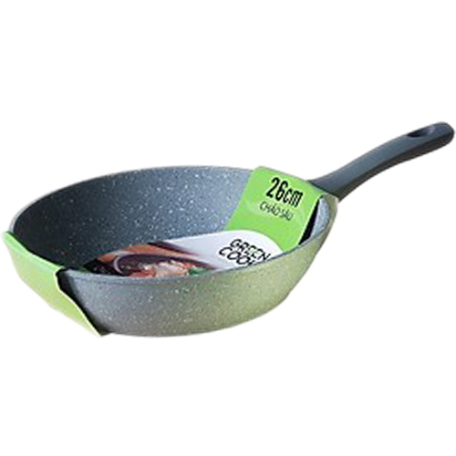 Chảo đáy từ vân đá chống dính GREEN COOK 24 -26 - 28cm tay cầm chịu nhiệt - Hàng chính hãng