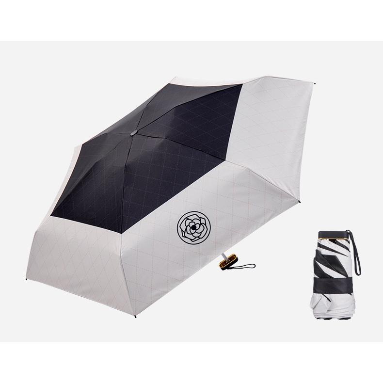 Ô dù mini cao cấp ARDECO chống tia UV - Mẫu hoa trắng đen size 96cm