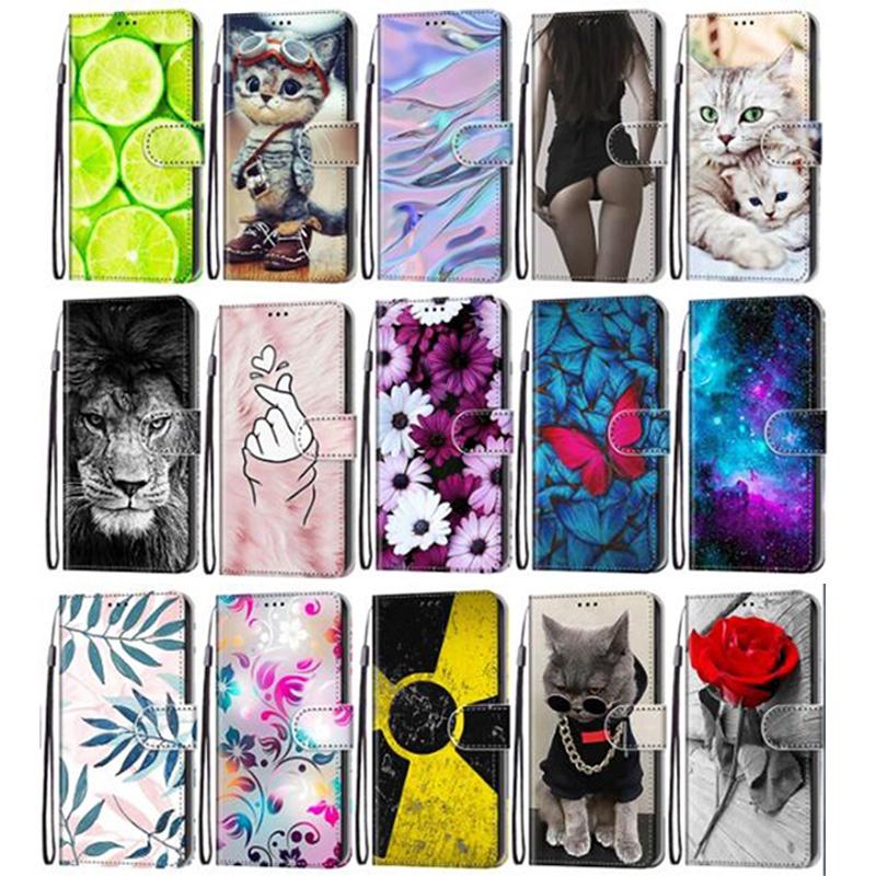 Ốp điện thoại da kiểu ví đế lật có ngăn thẻ họa tiết sơn màu đơn giản cho XIAOMI REDMI 10