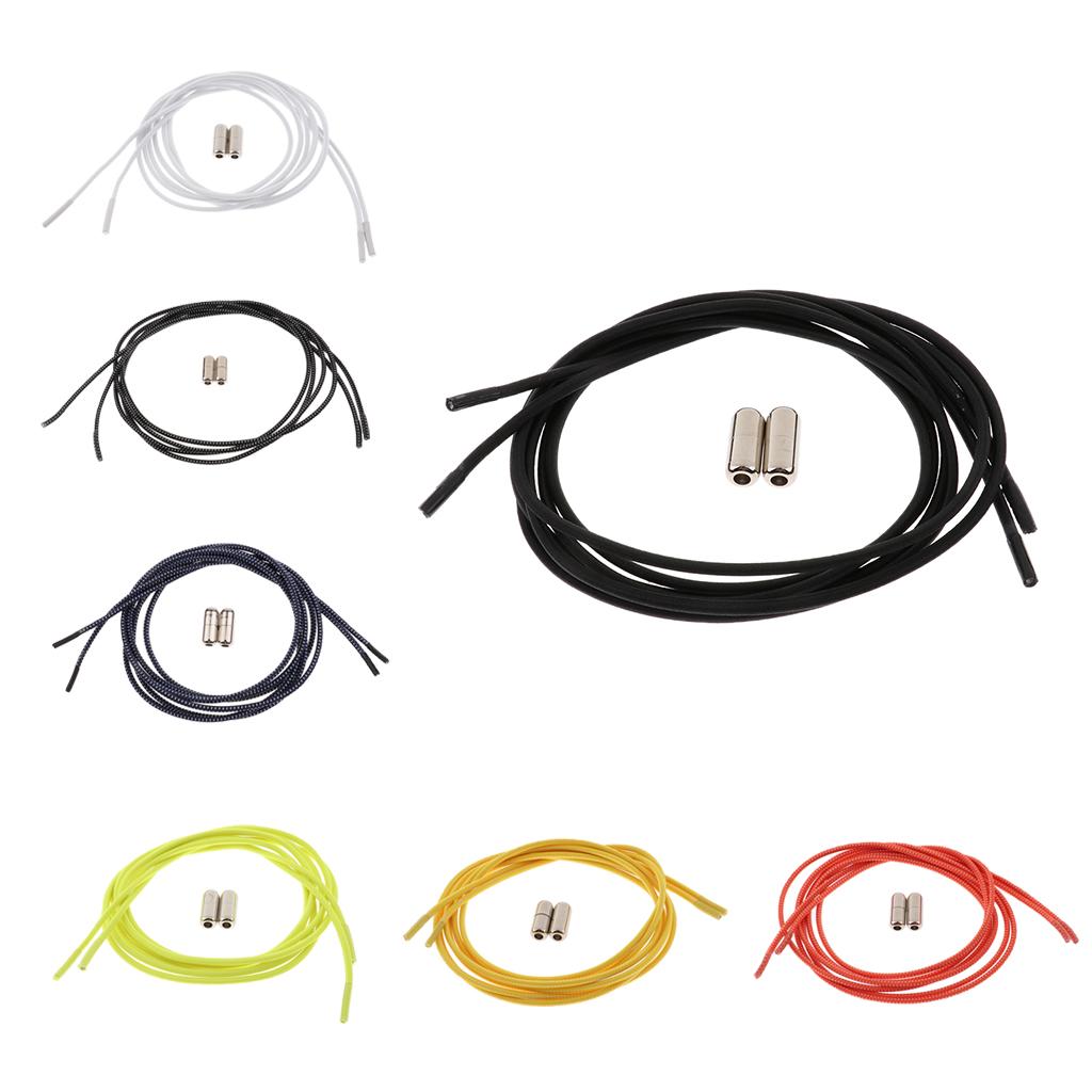 2pcs/Set Unisex Shoe Laces Elastic Rubber Shoelaces Elastics