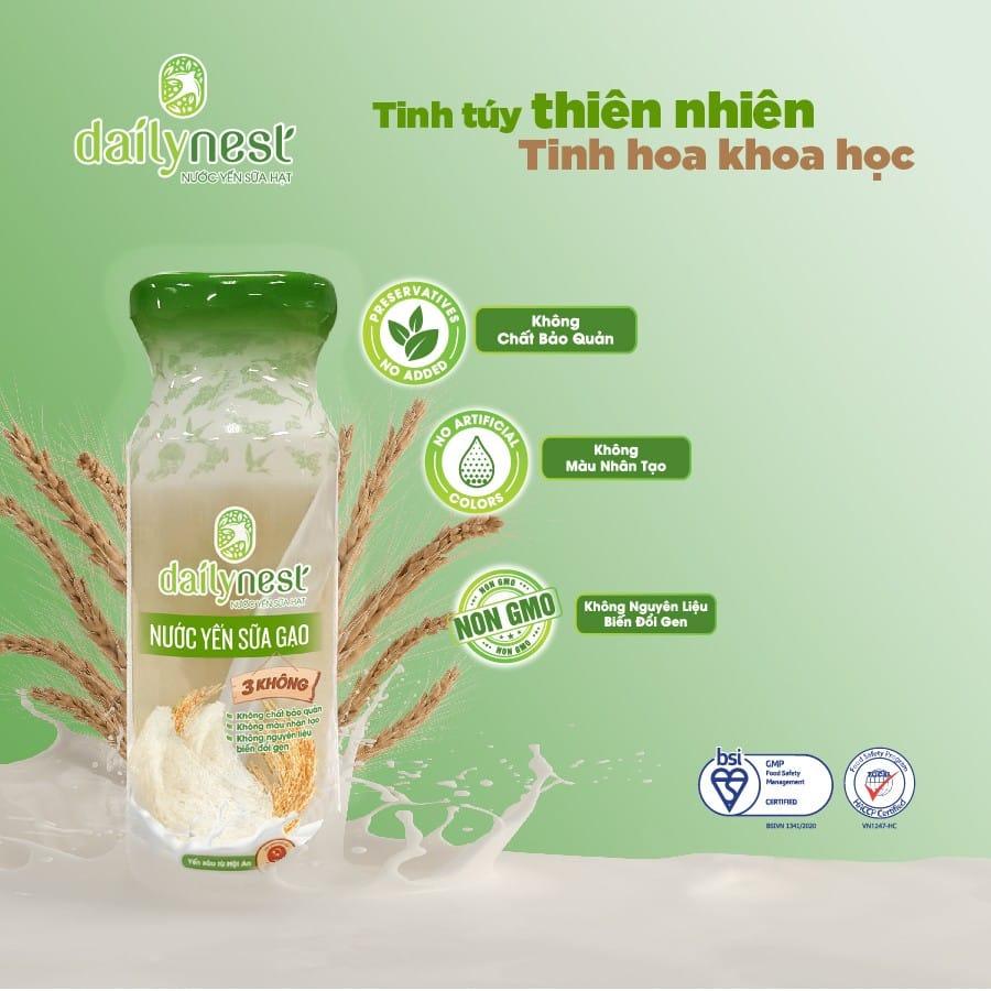 Hộp 6 chai Nước Yến Sữa Gạo Dailynest (6 chai x 120ml)