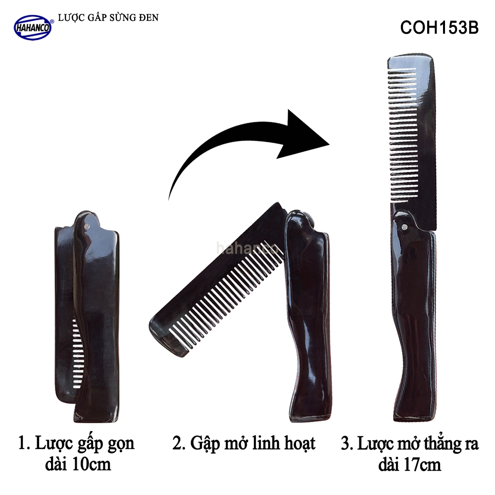Lược Sừng Gấp Gọn - Loại Bỏ Túi Dành Cho Nam Thuận tiện Dễ sử dụng Tạo kiểu tóc - COH153B