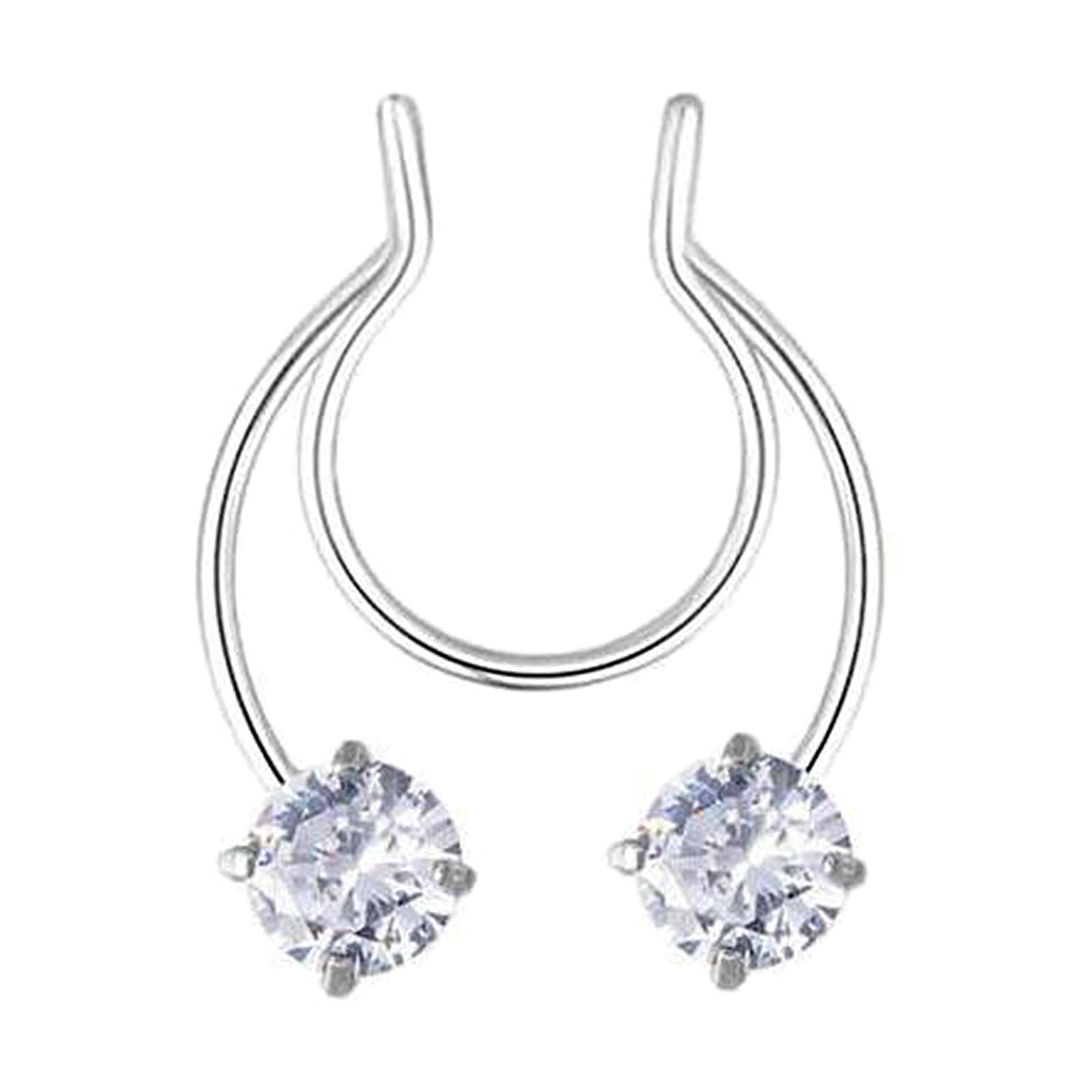 Stainless steel Nose 8mm Loop No Piercing Clip On Hoop Rings