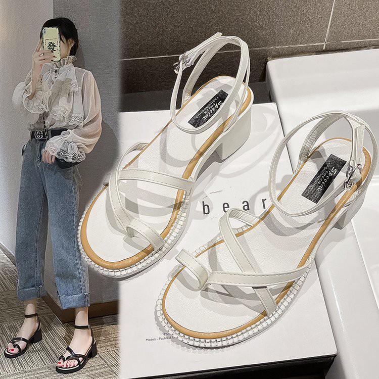 Xăng đan Cao Gót Kiểu Hàn Quốc Thiết Kế Xinh Xắn Cho Nữ