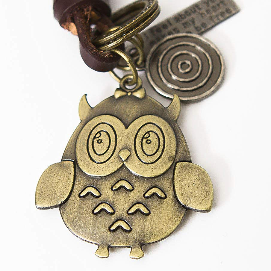 Móc Khóa Thép Cao Cấp Hình Cú Mèo Vintage Phong Cách Cổ Điển Châu Âu - Móc Khóa Nữ Đáng Yêu Vintage Owl Keychain