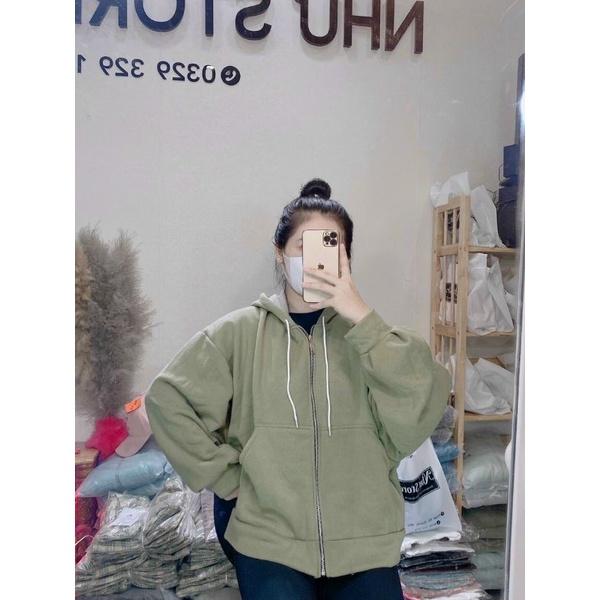 Áo Khoác nỉ Chống nắng Cho Nữ Form Rộng có dây kéo Unisex SIÊU ĐẸP