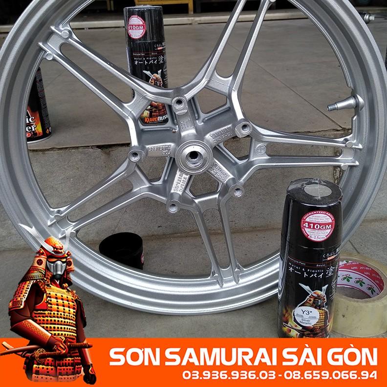 Sơn SAMURAI KUROBUSHI Y3* MÀU BẠC KIM LOẠI chính hãng - Sơn phun xe máy SAMURAI SÀI GÒN