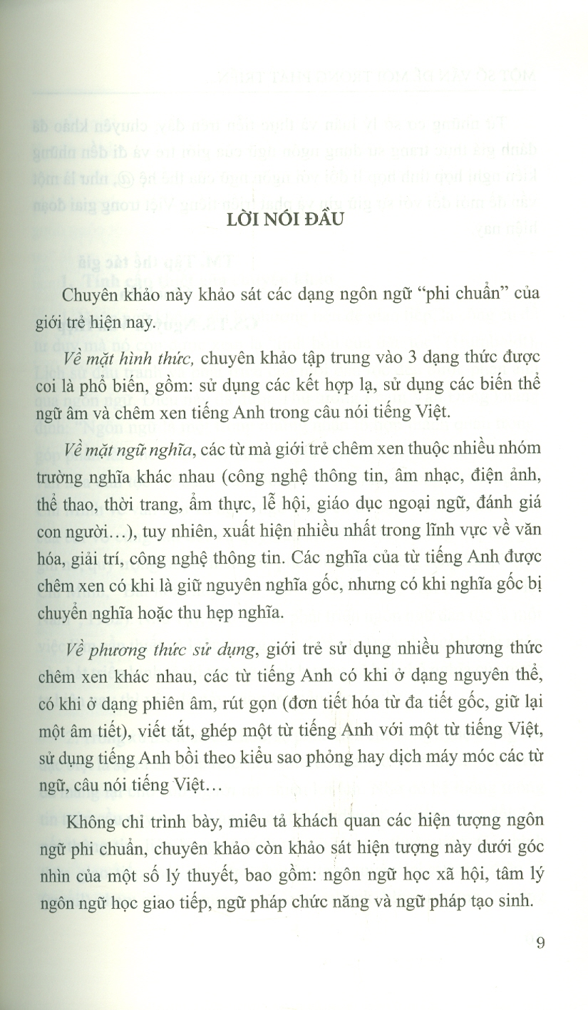 Một Số Vấn Đề Mới Trong Phát Triển Và Giữ Gìn Sự Trong Sáng Của Tiếng Việt (Sách chuyên khảo)