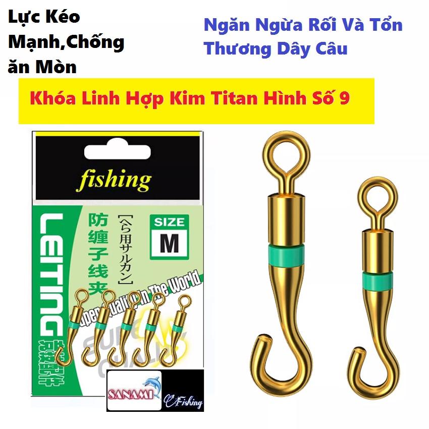 Vỉ 5 Khóa Link Số 9 Sanami Fishing , Mà Ní Buộc Trục Câu Đài Câu Đơn Chống Xoắn Cao Cấp PK-1