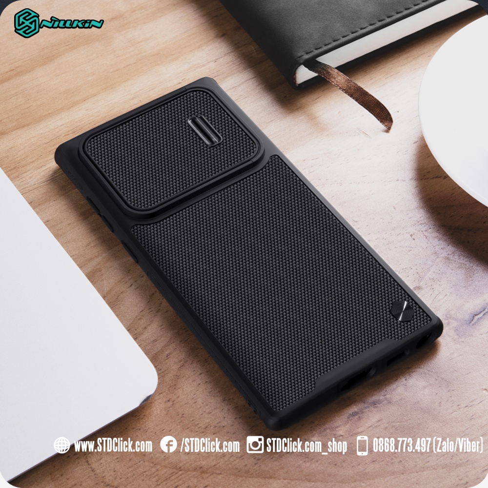 ỐP LƯNG DÀNH CHO ĐIỆN THOẠI SAMSUNG GALAXY S22 ULTRA 5G NILLKIN TEXTURED S NYLON FIBER BẢO VỆ CAMERA