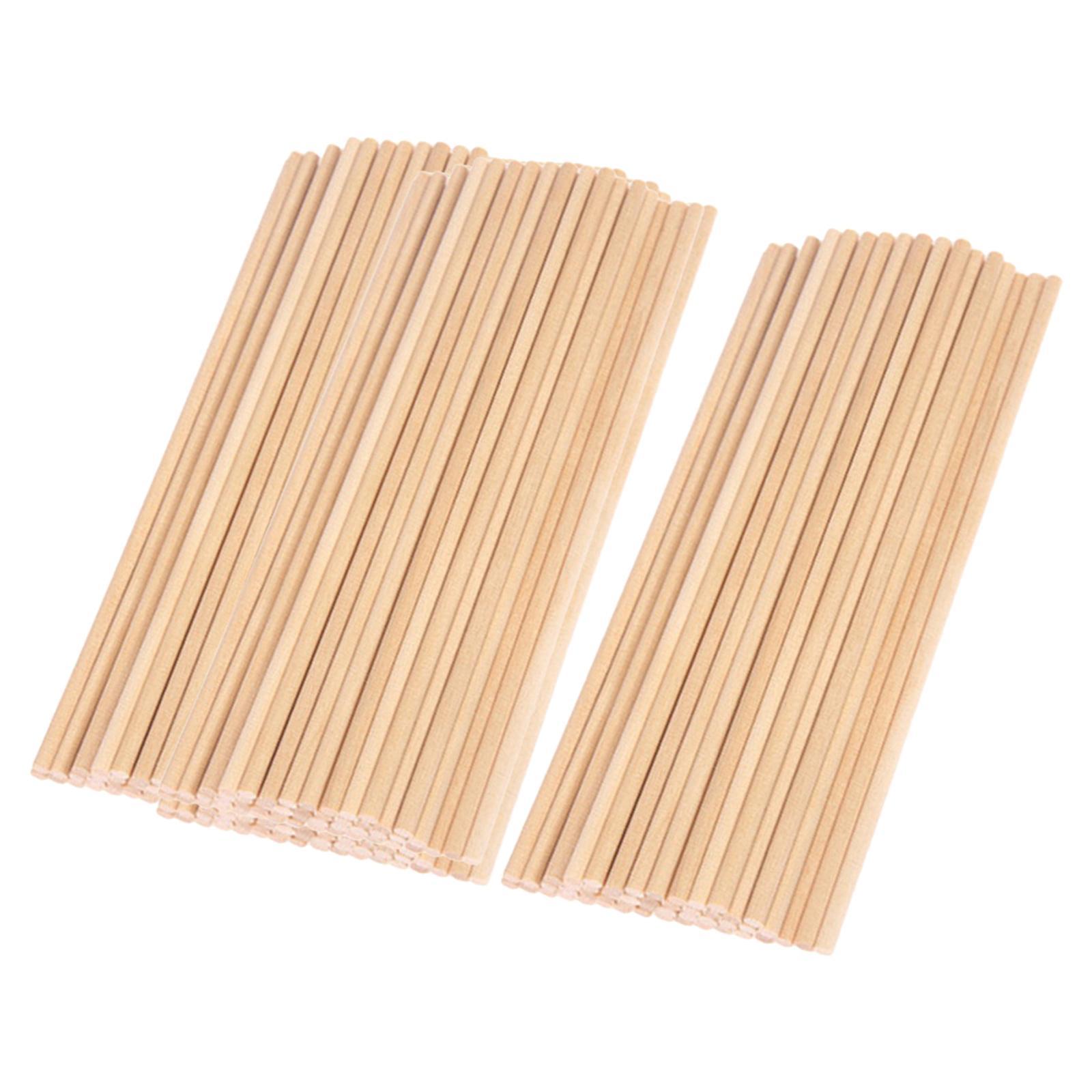 Wooden Pieces Wood Sticks Dowels Rod Round Shaped – Unfinished Wood Easy to Paint, Stain, Embellish – Perfect for Art Craft Project, Natural