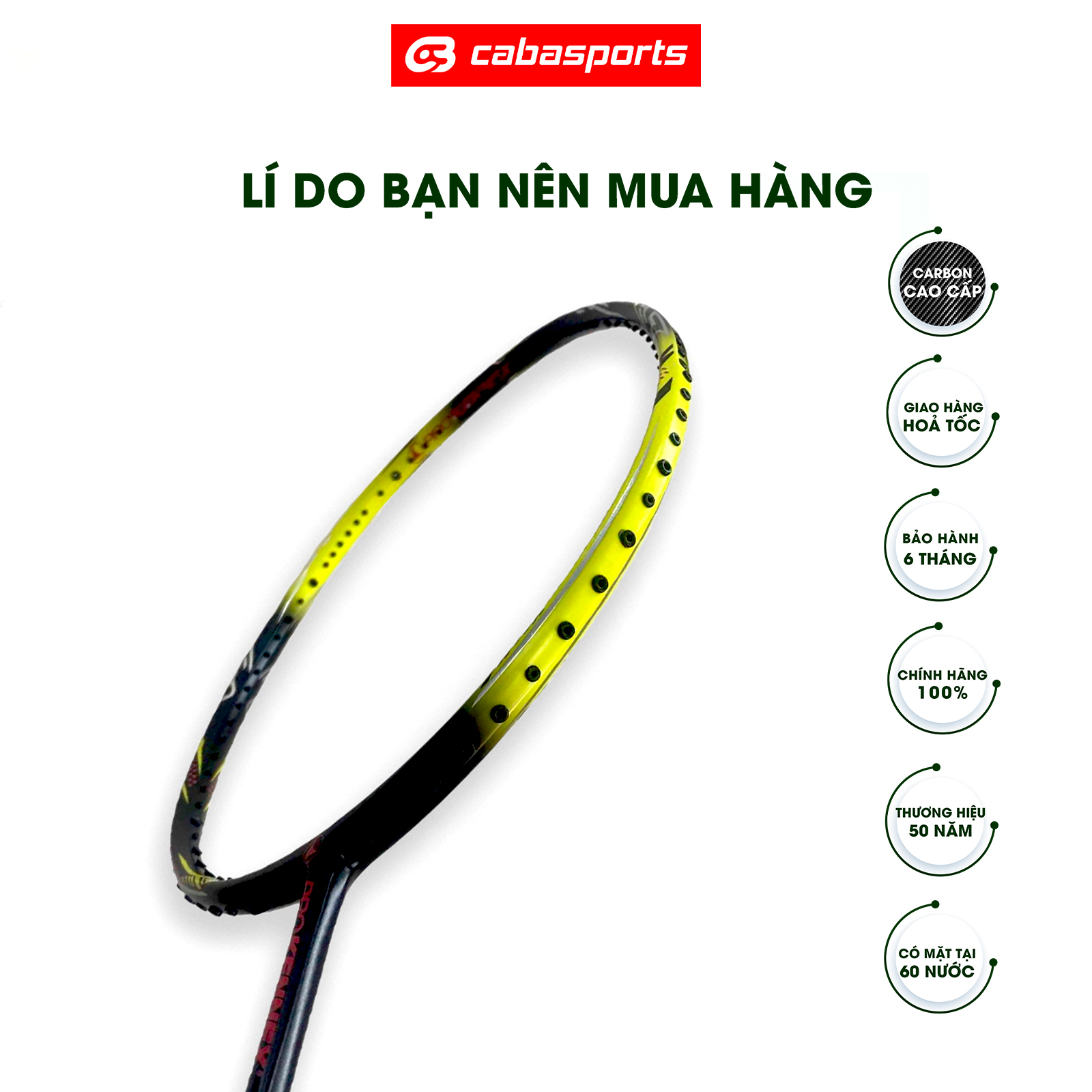 Vợt cầu lông ProKennex POWER PRO 707 chuyên tấn công chính hãng carbon chất lượng (1 cây) - ĐÃ CĂNG LƯỚI