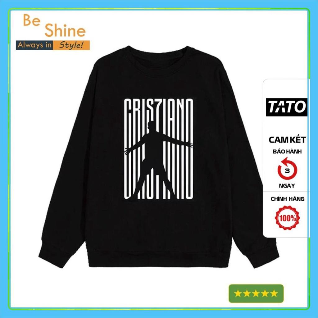 Áo Sweater In Logo Ronaldo DCT- Áo Nỉ Dài Tay Unisex Form Rộng Huyền Thoại Bóng Đá CR7 - Beshine Clothing