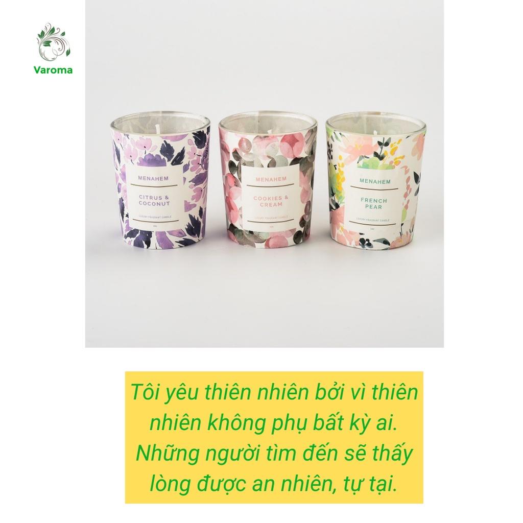 Nến Thơm Phòng Thiên Nhiên Menahem Thư Giãn Không Khói Candle Cup Thơm Phòng Ngủ Tinh Dầu Thiên Nhiên NEN10