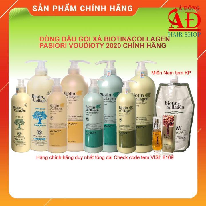 DẦU GỘI XẢ HẤP DƯỠNG BIOTIN &amp; COLLAGEN PASIORI VOUDIOTY PHIÊN BẢN 2020 CHÍNH HÃNG DATE MỚI