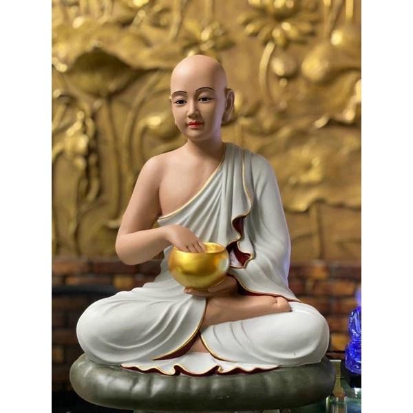 Tượng Thánh Tăng Sivali Áo Xám NPH Thanh Duy, Composite 40cm