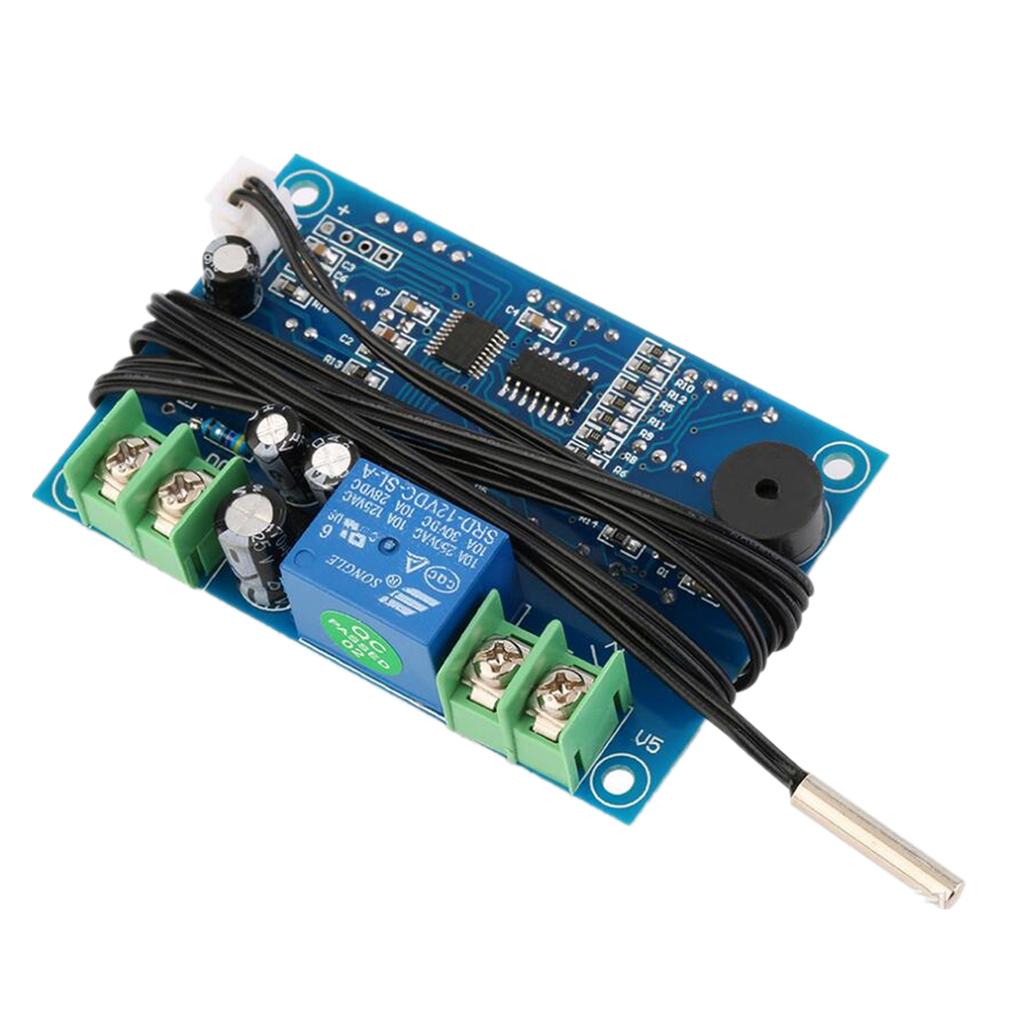 24V LED Thermostat Module Remote Temperature Sensor Relay Output -9-99°C