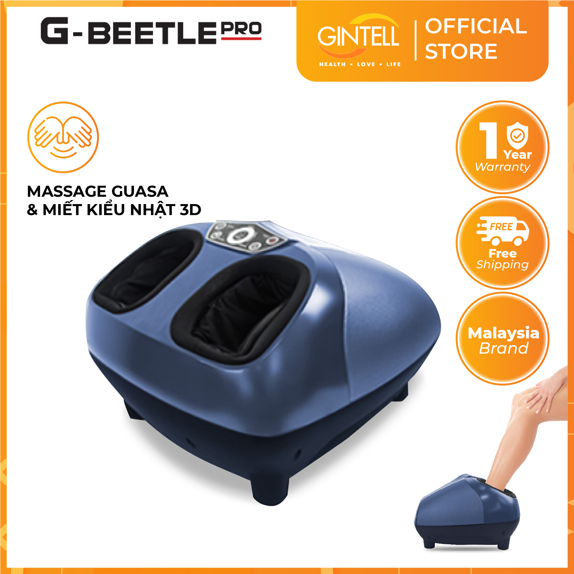 Máy Massage Chân GINTELL - G-BEETLE PRO Chính Hãng