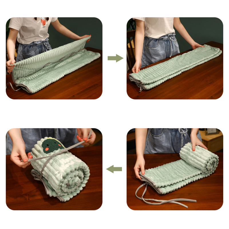 Chăn Ngủ Văn Phòng Cao Cấp PeHouse PH601, Chăn Ngủ Gấp Gọn Cho Dân Văn Phòng Họa Tiết Dễ Thương, Vải Sợi Polyester Mềm Mịn, Chăn Ngủ Gấp Gọn Đa Năng - Hàng Chính Hãng PeHouse
