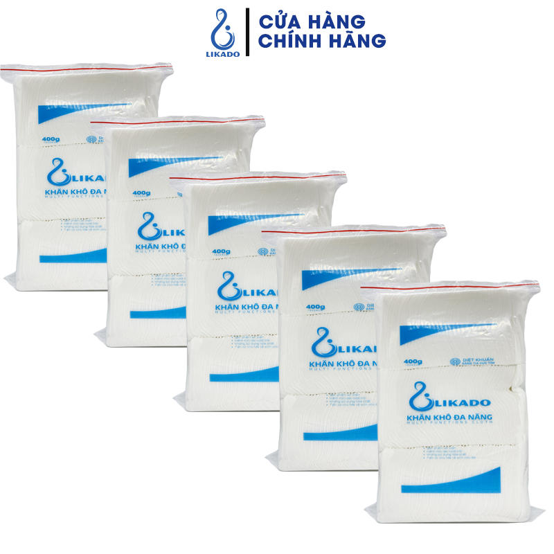 Combo 3 bịch khăn vải đa năng likado 400g