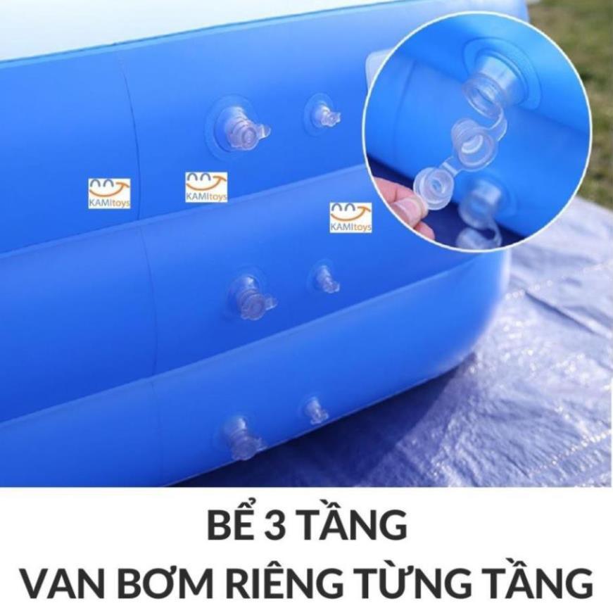 sỉ, lẻ Bể bơi phao cỡ Lớn 260x150xCao60cm Chọn mua kèm Bơm điện hồ thành cao 3 tầng cho trẻ em bé