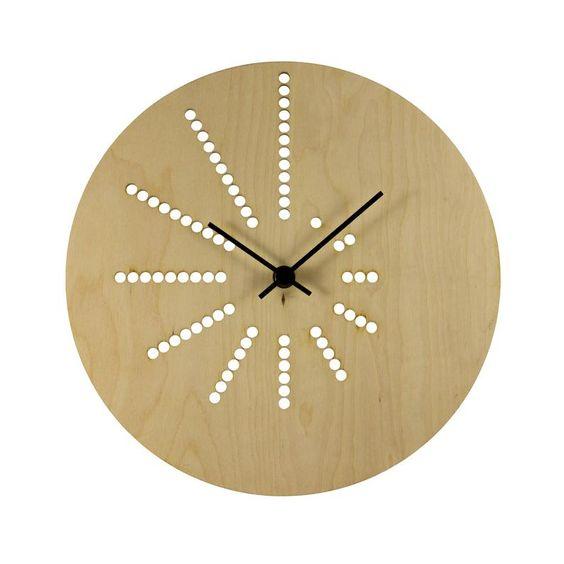 20 MẪU ĐỒNG HỒ - Đồng hồ Gỗ treo tường chất liệu gỗ máy kim thiết kế in theo yêu cầu trang trí nhà và quán café*8