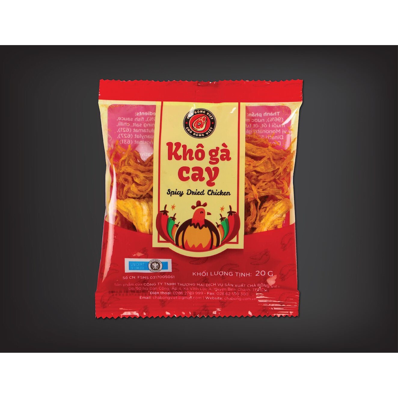 Khô gà cay - Chà Bông Việt (Gói) 20g