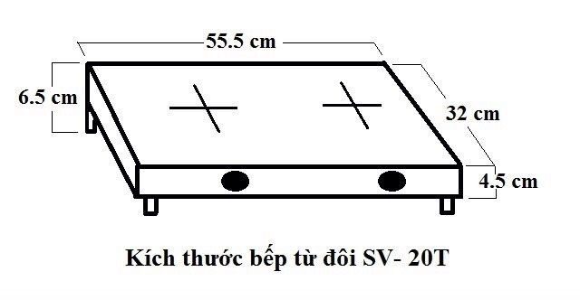 kích thước bếp sevilla sv-20t