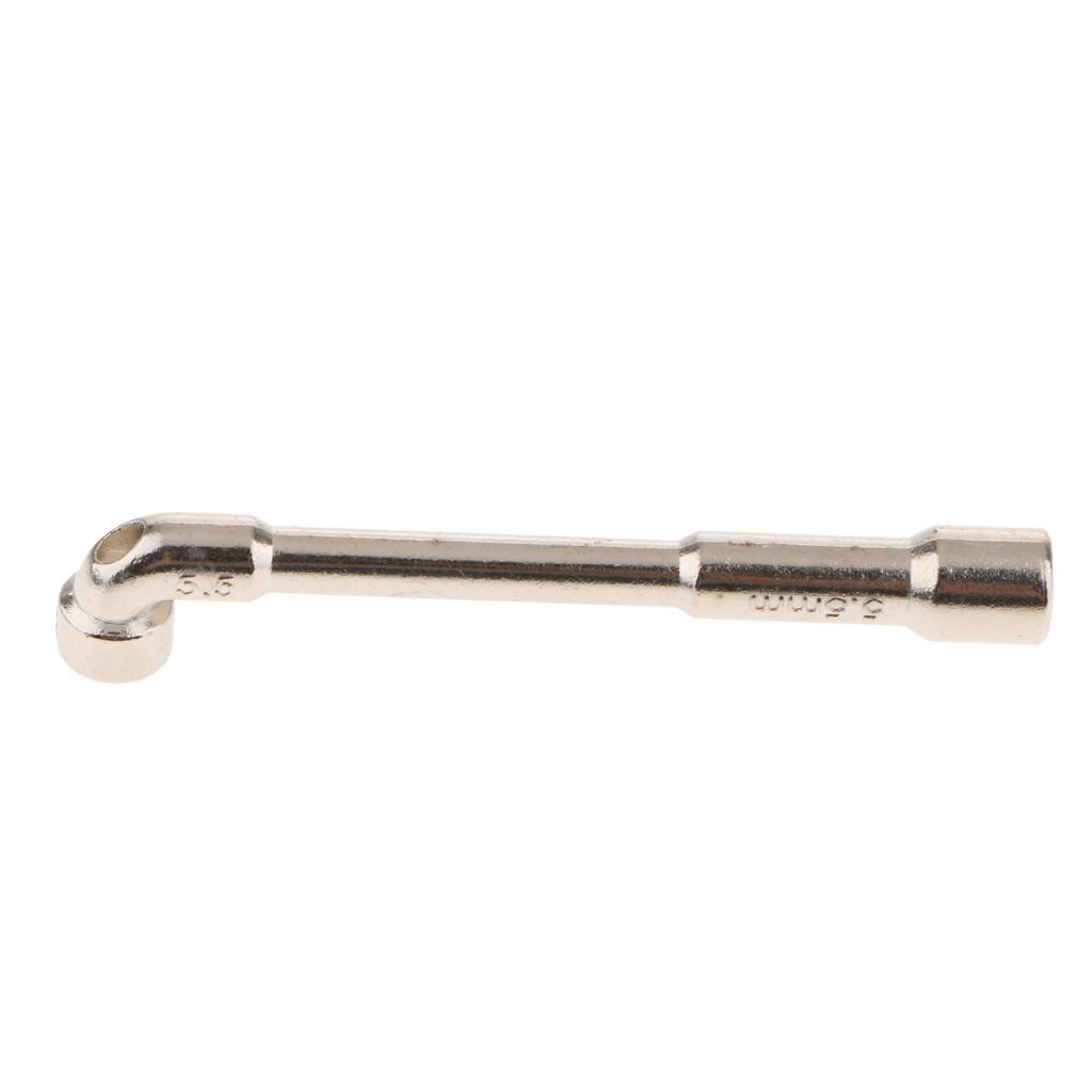 5.5mm Metric L Shaped Angled Hex Socket Wrench Chrome Plated, Silver