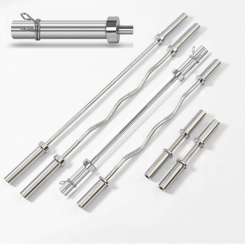 Thanh đòn cong ziczac đặc mạ sáng bóng dài 1m2 phi 50 hàng nhập khẩu Tặng kèm 2 kẹp khóa inox