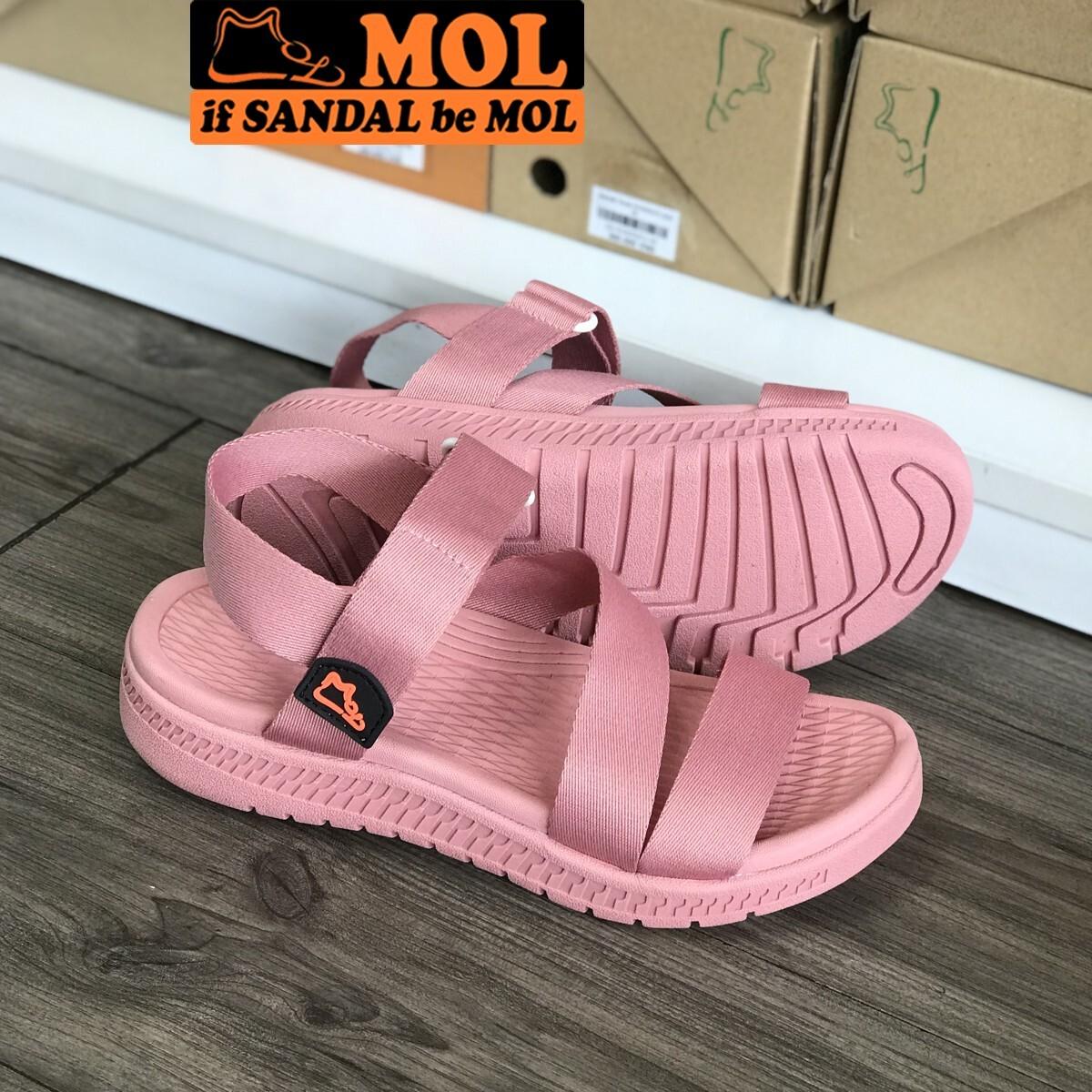 Sandal unisex nam nữ quai ngang cao cấp hiệu MOL MS2P2