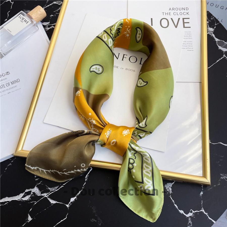 Khăn Turban Bandana EXO Cao Cấp Họa Tiết Tế Bào Đơn Phối Nhiều Màu Chất Lụa Chiffon - 70x70cm - Mã B010
