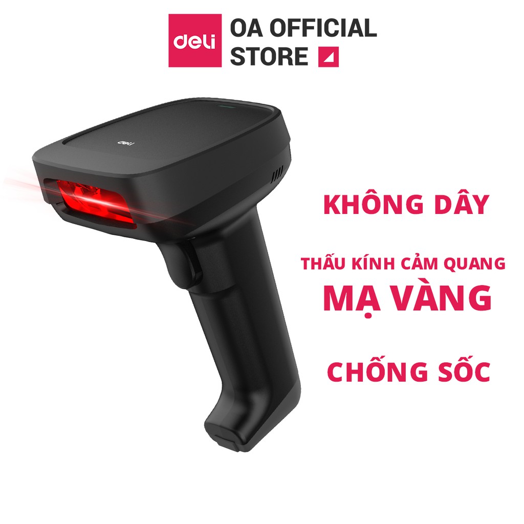 Máy Quét Mã Vạch Deli Chính Hãng - Kết Nối Bluetooth, Độ Phân Giải Cao - Phù Hợp Cho Bán Hàng E14953W / E14953 / E14952