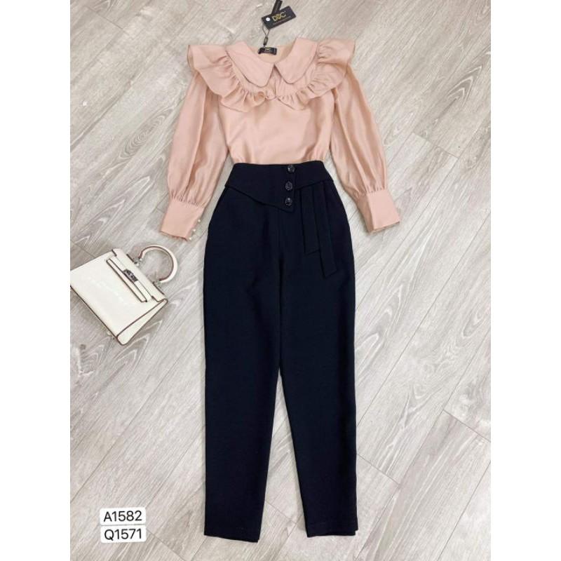 Quần baggy cạp lệch 3 khuy Q009