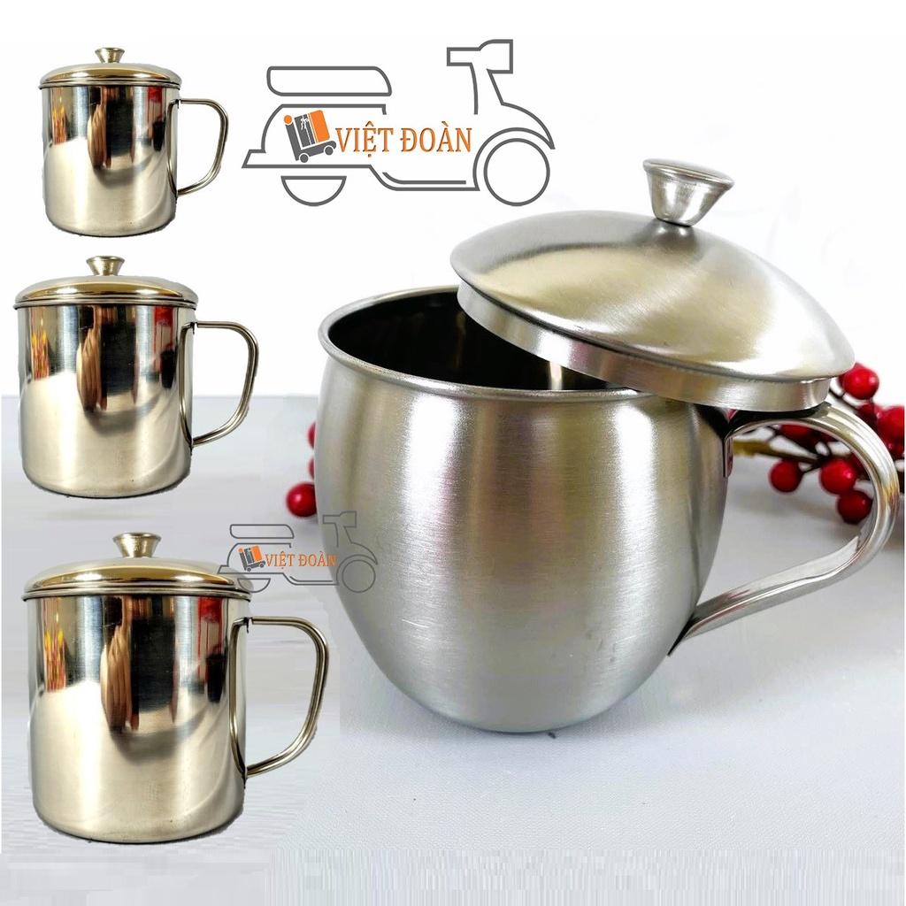 CỐC UỐNG NƯỚC, TÁCH uống trà, cà phê INOX SUS 304 700ml/ Ca thẳng INOX 304 nhiều size. Có nắp, kiểu dáng Sang Trọng