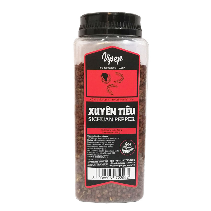 Xuyên Tiêu Tự Nhiên Vipep Hũ Nhựa 250g