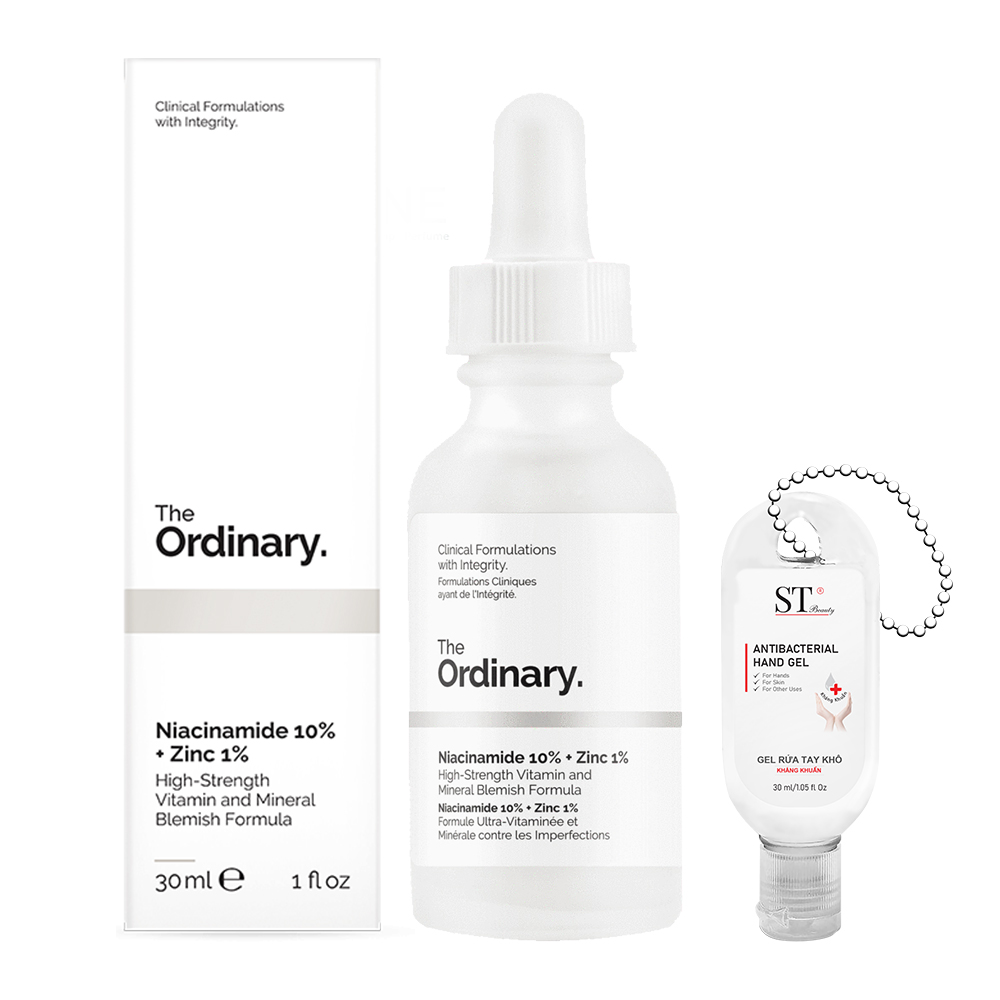 Tinh Chất Ngừa Thâm Mụn THE ORDINARY Niaciaminde 10% + Zinc 1%. Tặng Gel Móc Khóa 30ml