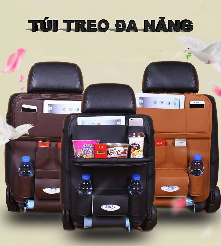 Túi Da Treo Sau Ghế Kèm Bàn Ăn