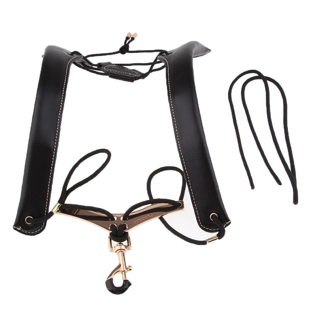 Leather Saxophone Neck Shoulder Strap Padded Belt Wind Instrument Accessory