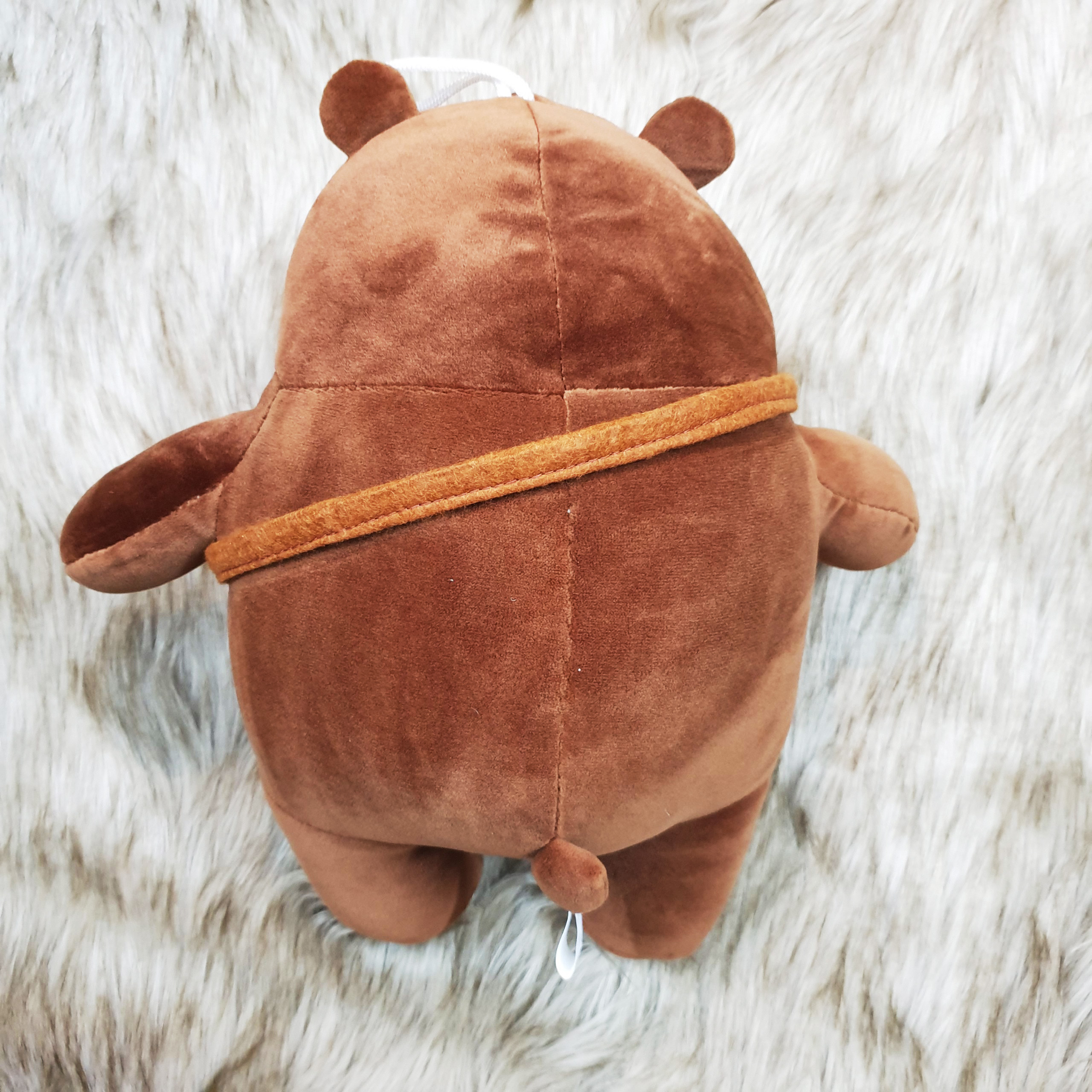 Gấu trúc we are bear màu nâu nhồi bông đeo cặp size 35cm