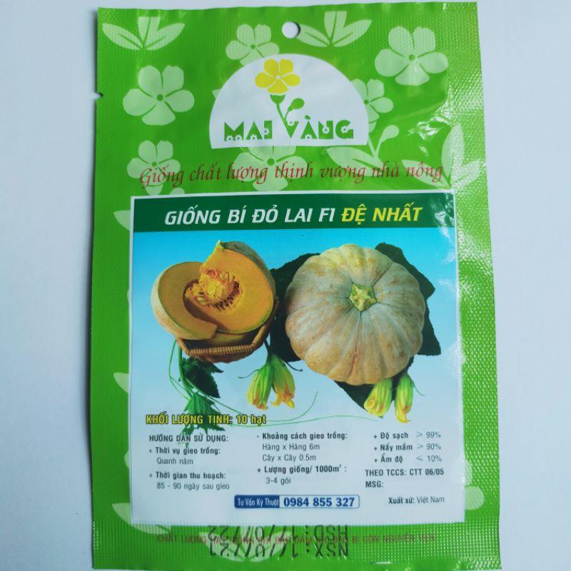 Hạt giống bí đỏ tròn lai f1 , đóng gói 1gr