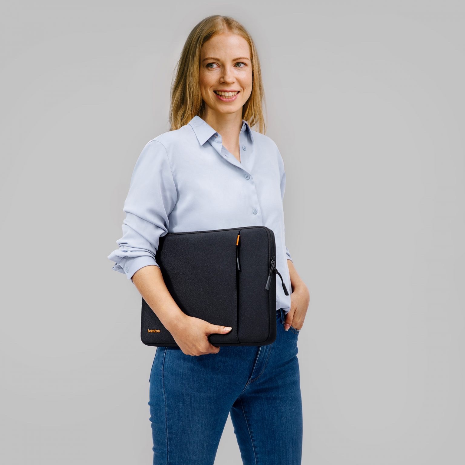 Túi Chống Sốc Laptop TOMTOC A13-C12 Sleeve Kit Dành Cho Macbook 13 inch 360 Protective Kèm Túi Phụ Kiện - Hàng Chính Hãng