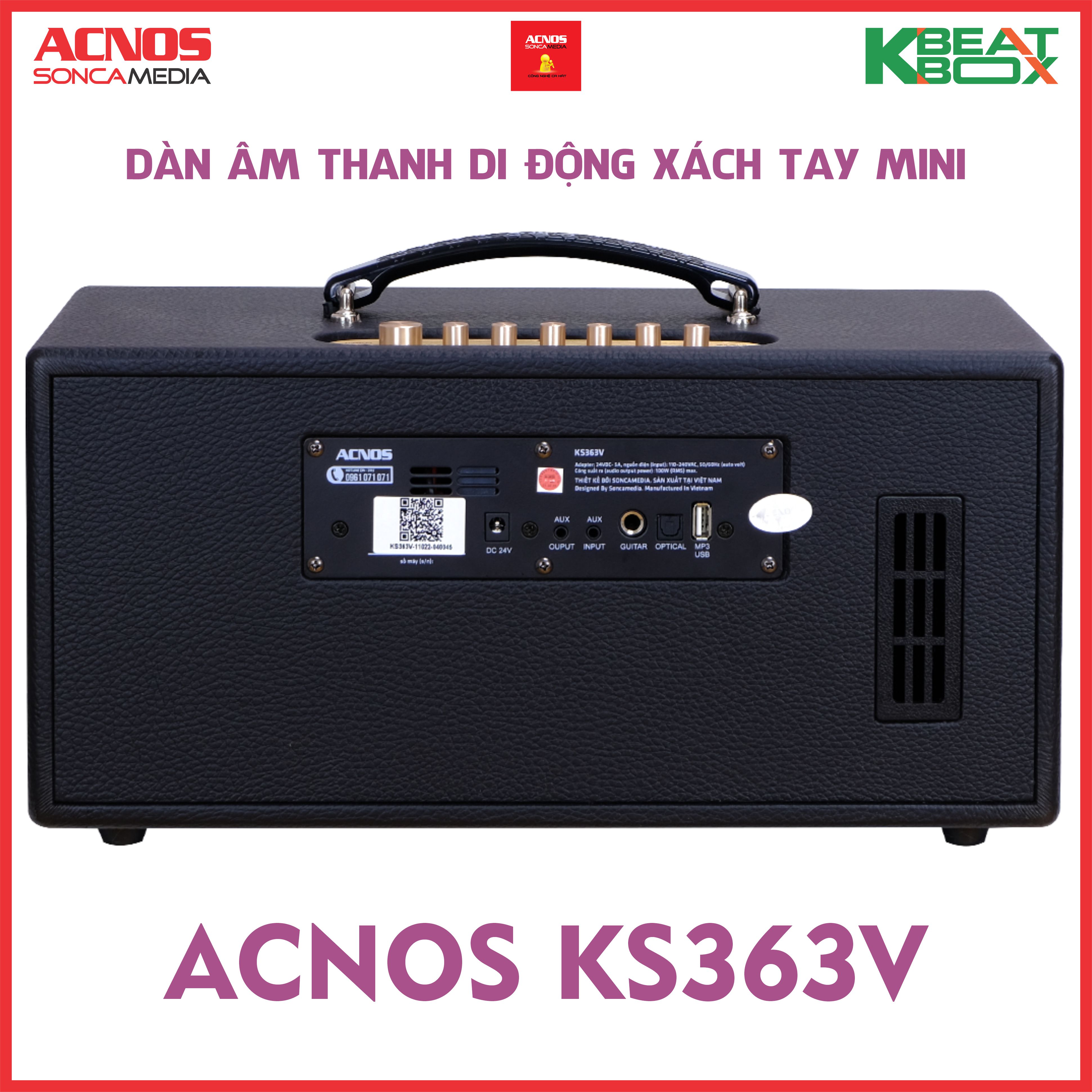 Dàn âm thanh di động xách tay mini ACNOS KS363V