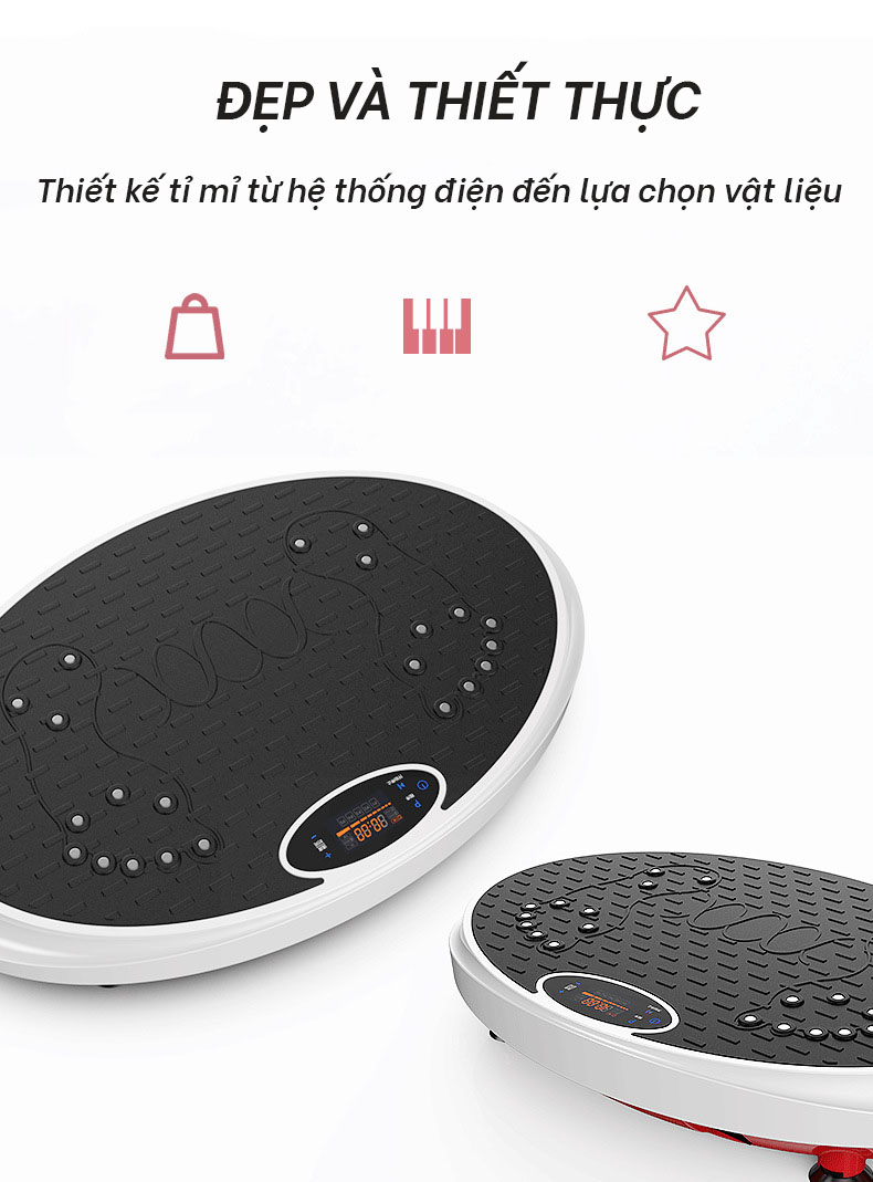 Máy Massage Rung Toàn Thân Xuống Cân, Săn Chắc Cơ 99 Cấp Độ, Phát Nhạc USB, Điều Khiển Từ Xa Tiện Lợi