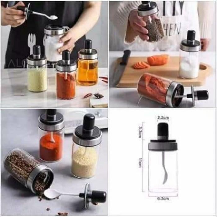 Hộp đựng gia vị kèm thìa