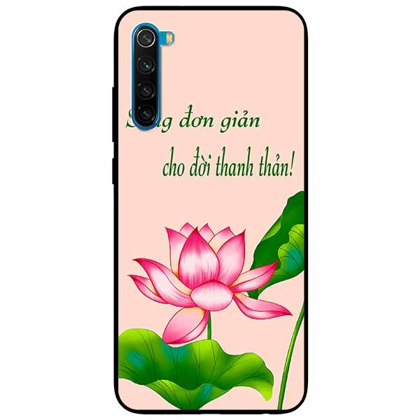 Ốp lưng in cho Xiaomi Redmi Note 8 Mẫu Sống Đơn Giản