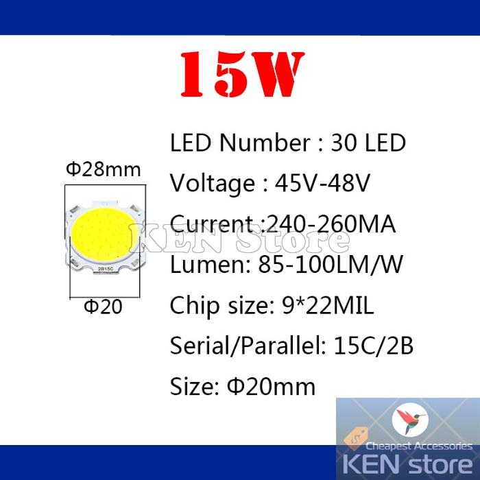 Bóng led 3W 5W 7W 10W 12W 15W đường kính 28mm