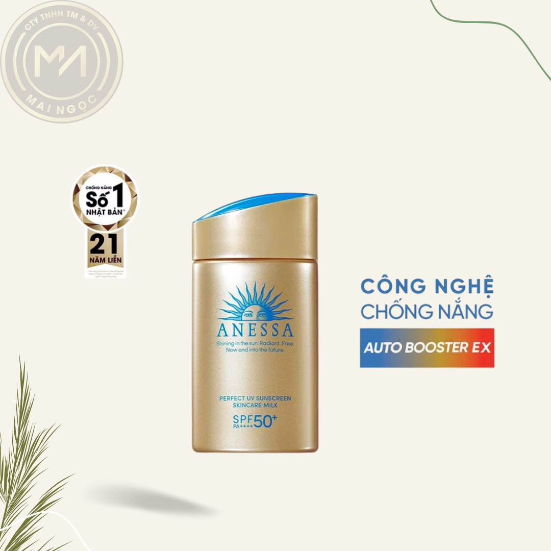 Kem chống nắng dạng sữa dưỡng da kiềm dầu bảo vệ hoàn hảo Anessa Perfect UV Sunscreen Skincare Milk SPF 50+ PA++++ 60ml