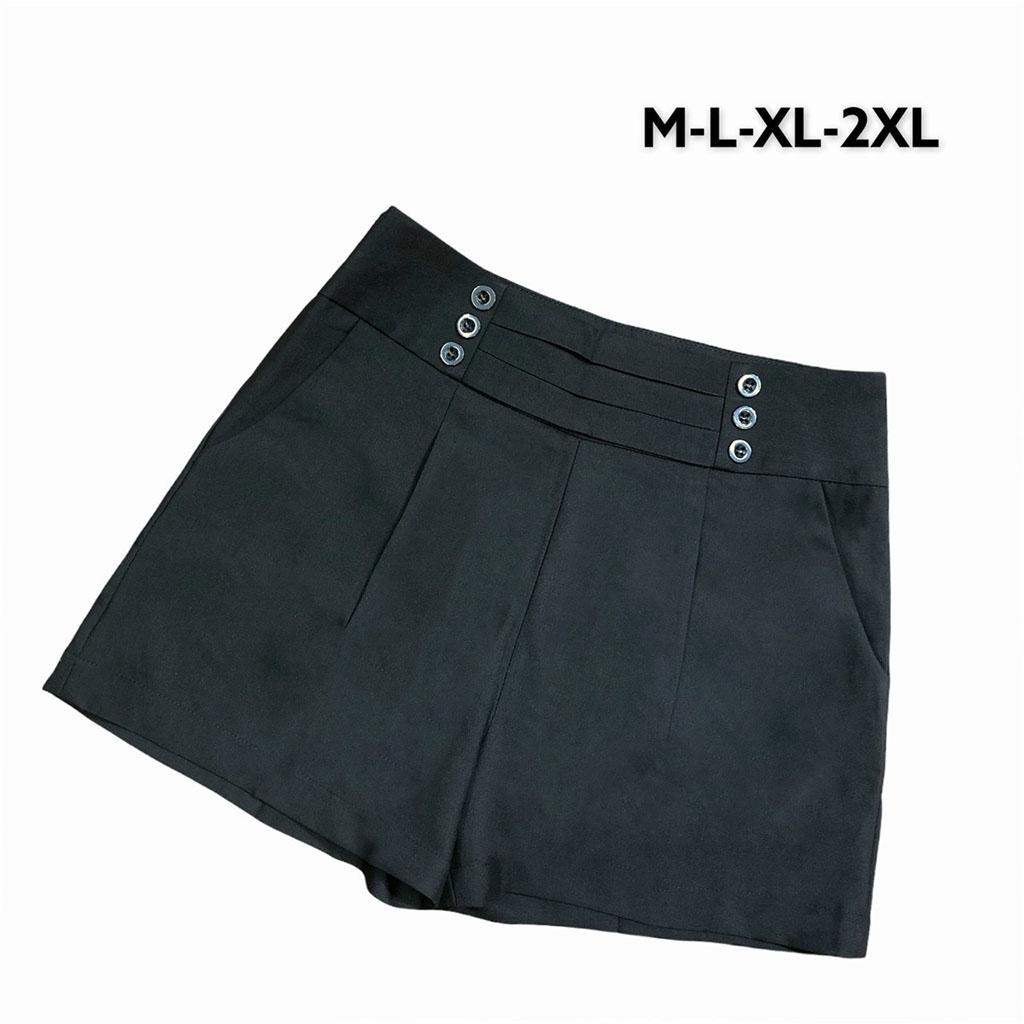 Quần Short Đùi Cạp Cao Thiết Kế Đơn Giản Dễ Mặc Cho Mọi Dáng